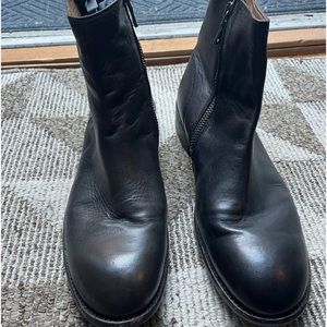 Mens John Fluevog Black leather “moto” boots